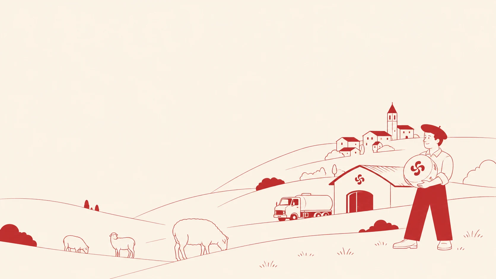 Fromager basque livrant ses tommes au cœur du Pays Basque